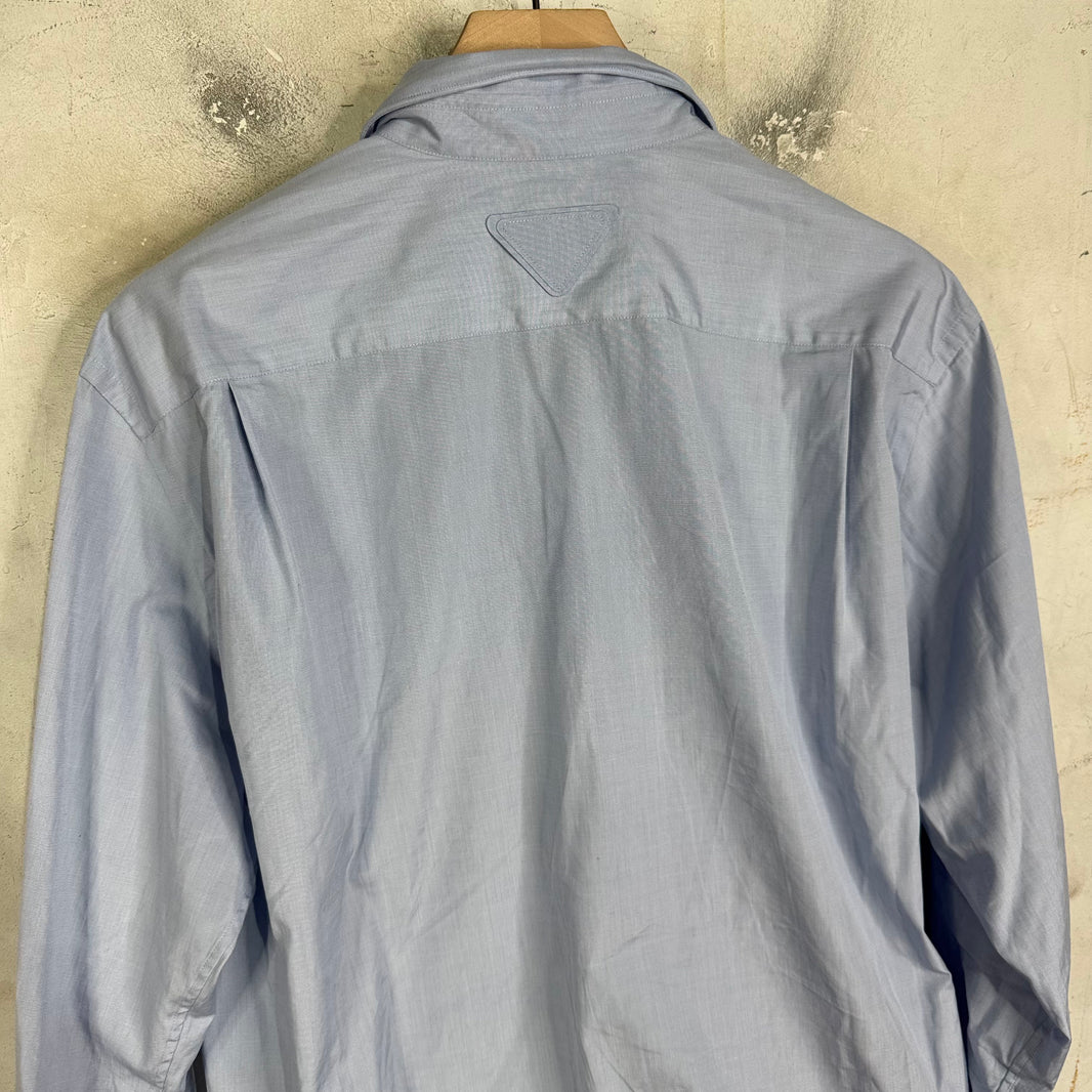 Prada Runway Light Blue Wired Shirt
