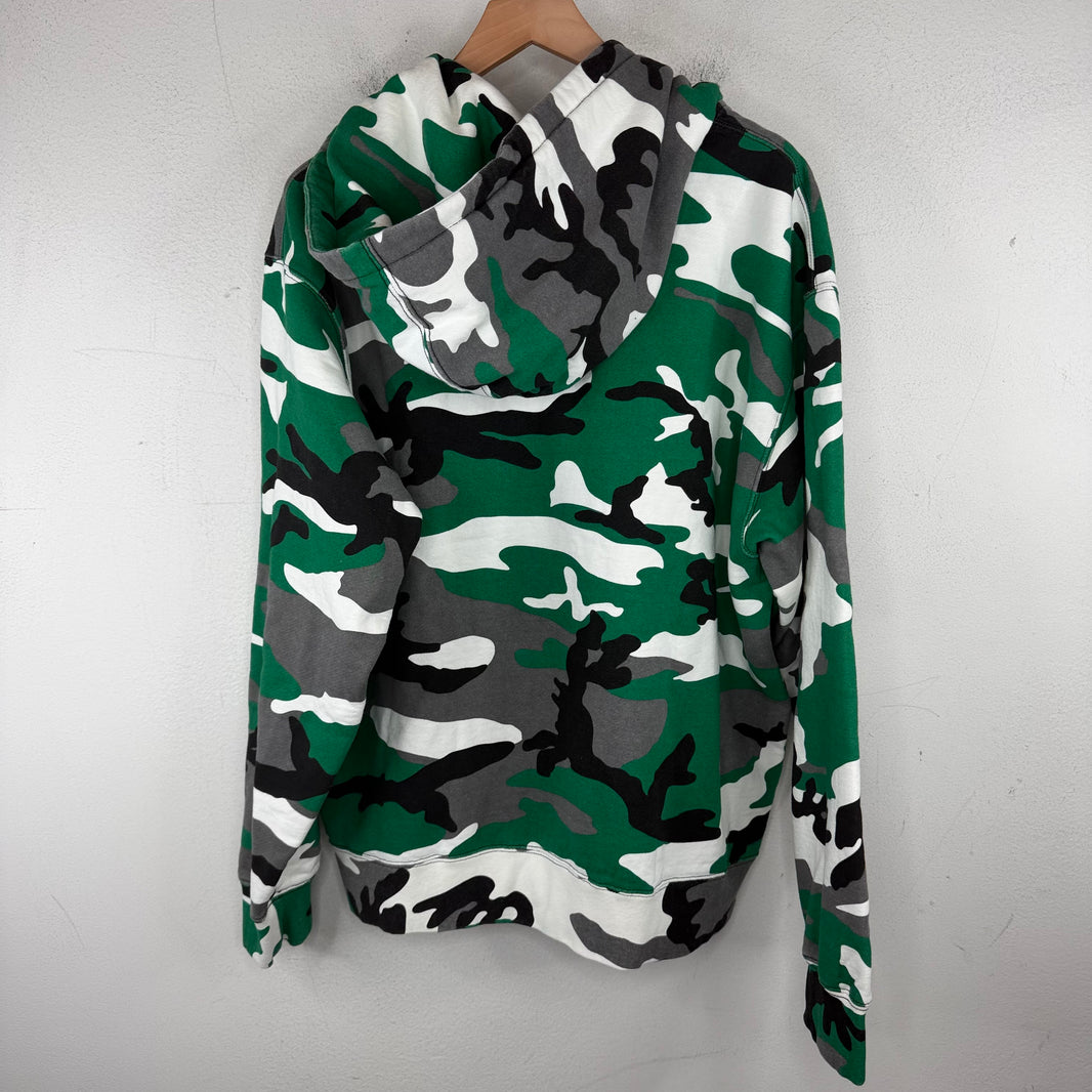 Supreme Green Camo Zip-Up Hoodie