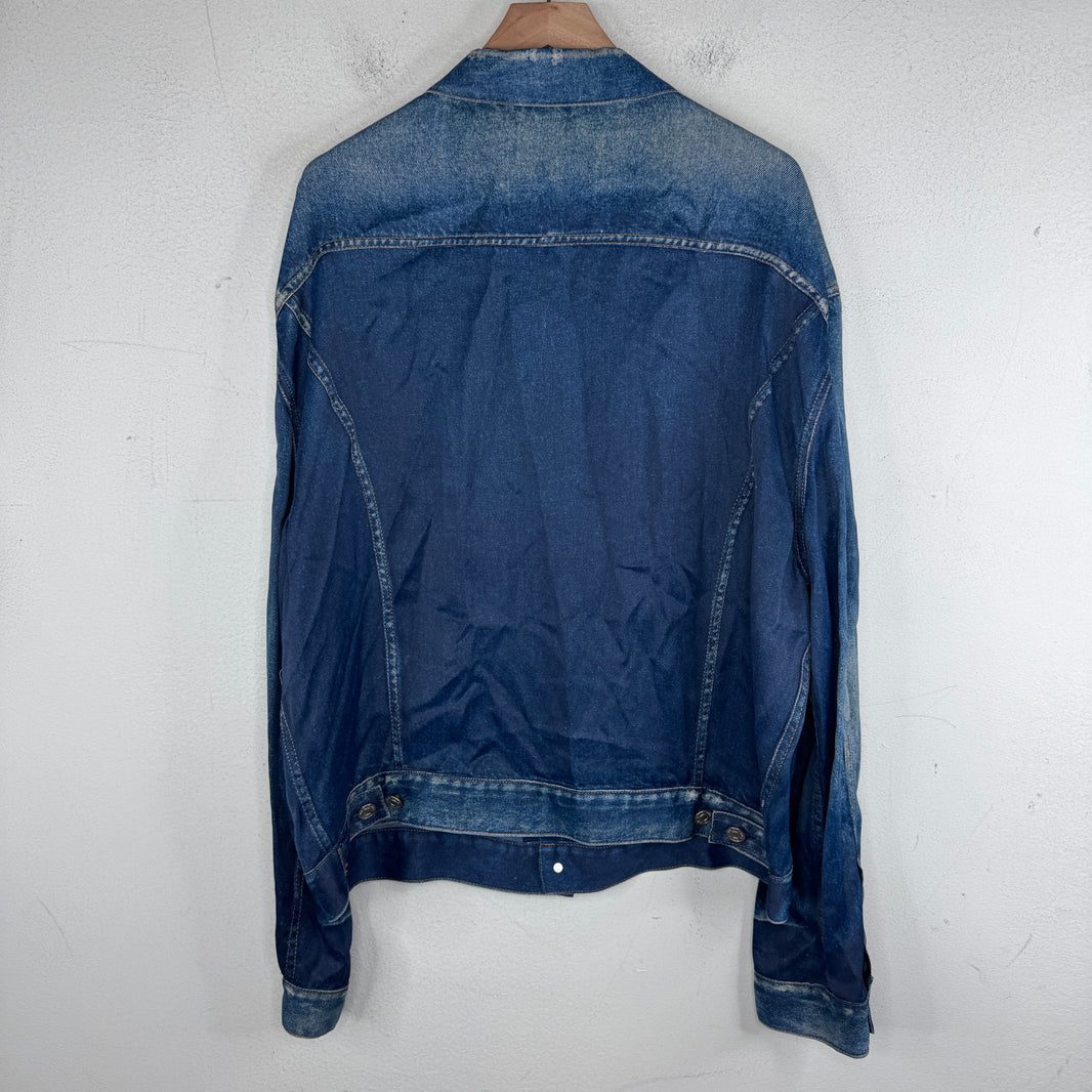 Balenciaga Tromp Viscose Button Up Denim Jacket