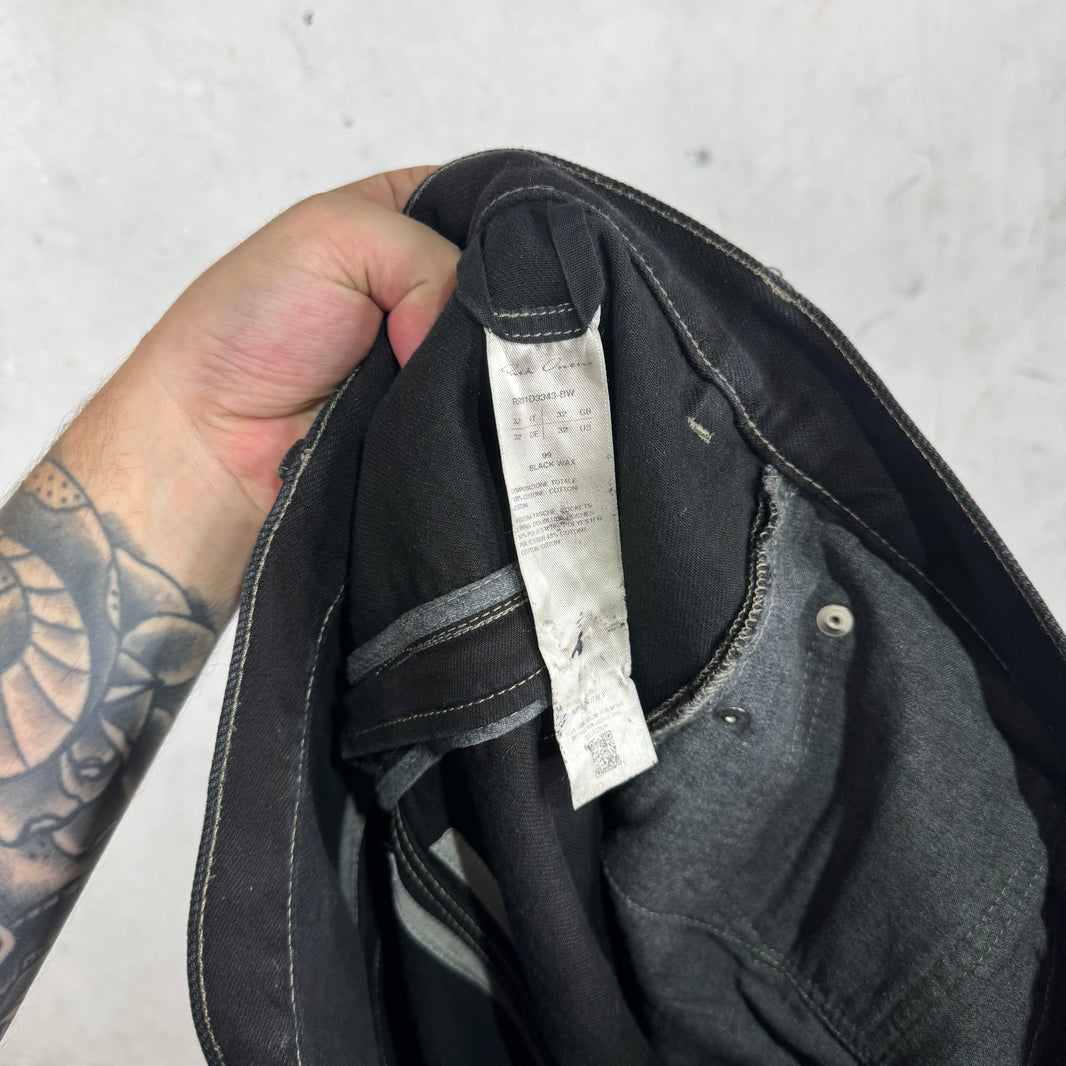 Rick Owens Waxed Banana Bolan Jeans