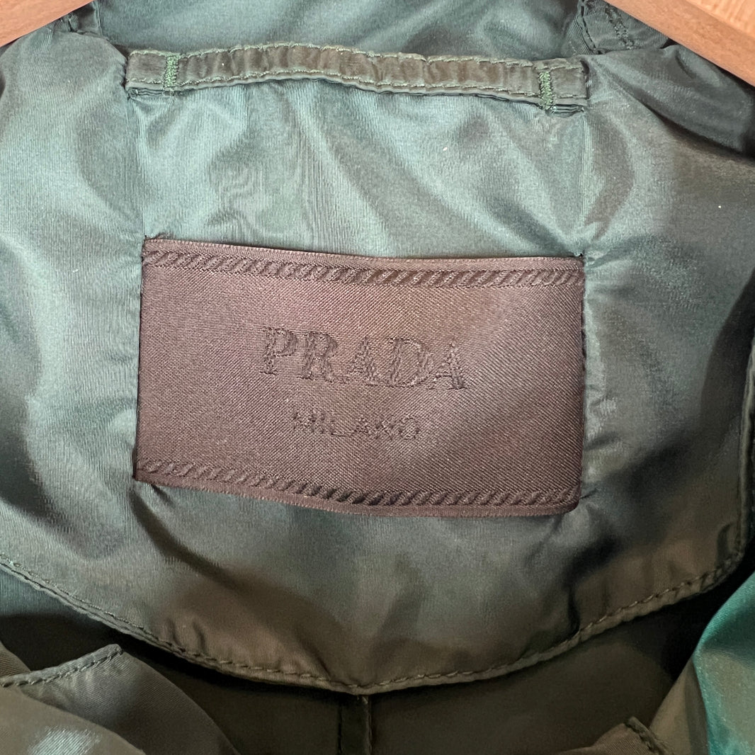 Prada Green Hooded Windbreaker