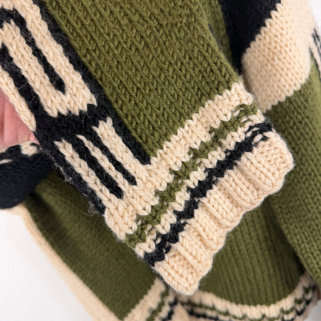 JPG Green Zip Knit Sweater