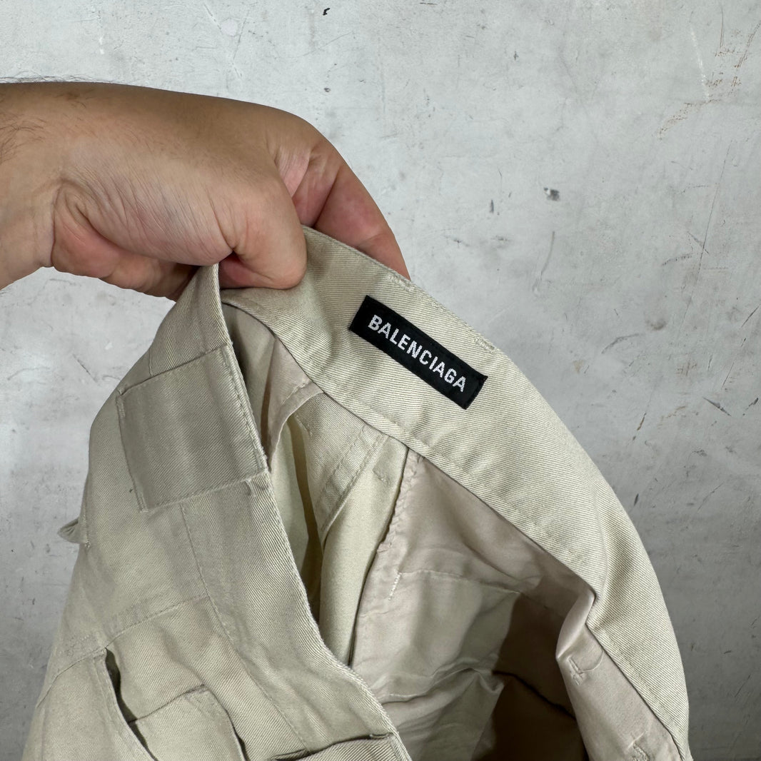 Balenciaga Multi-pocket Tan Cargo Pants