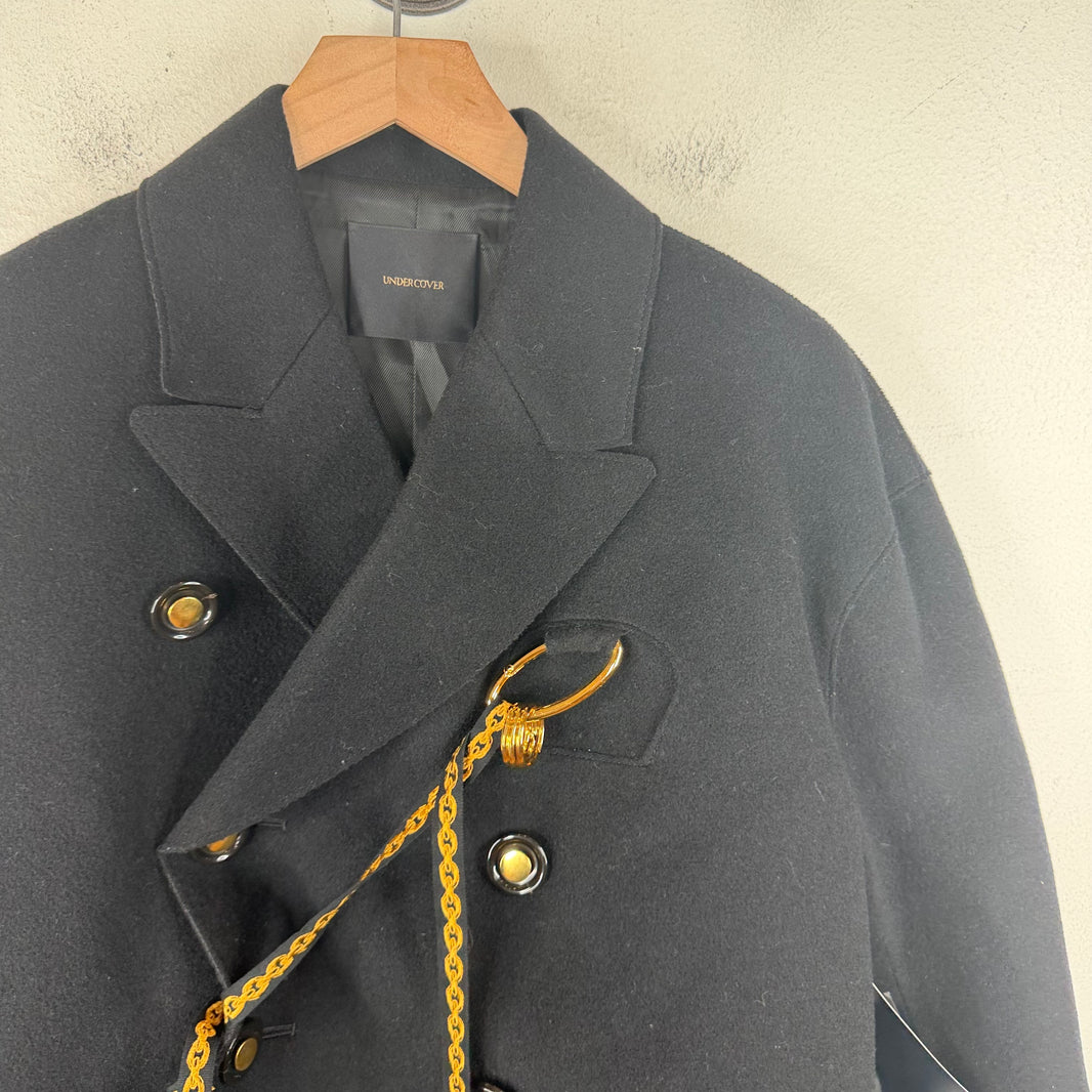 Undercover Chain Detail Double Breasted Coat
