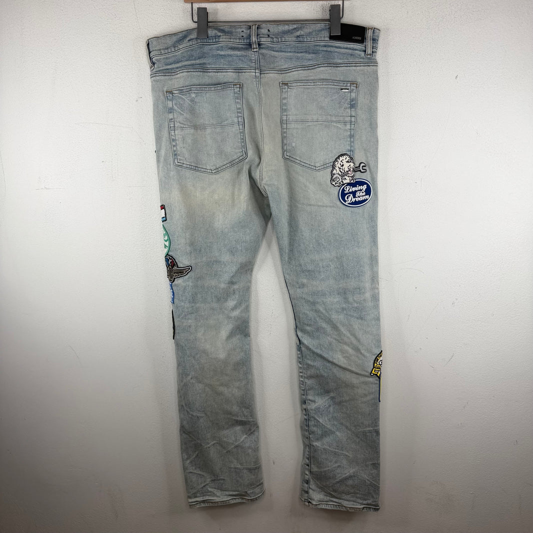 Amiri Patches Skinny Jeans