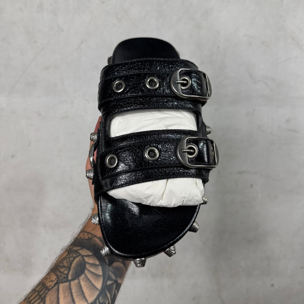 Balenciaga Cagole Studded Sandals