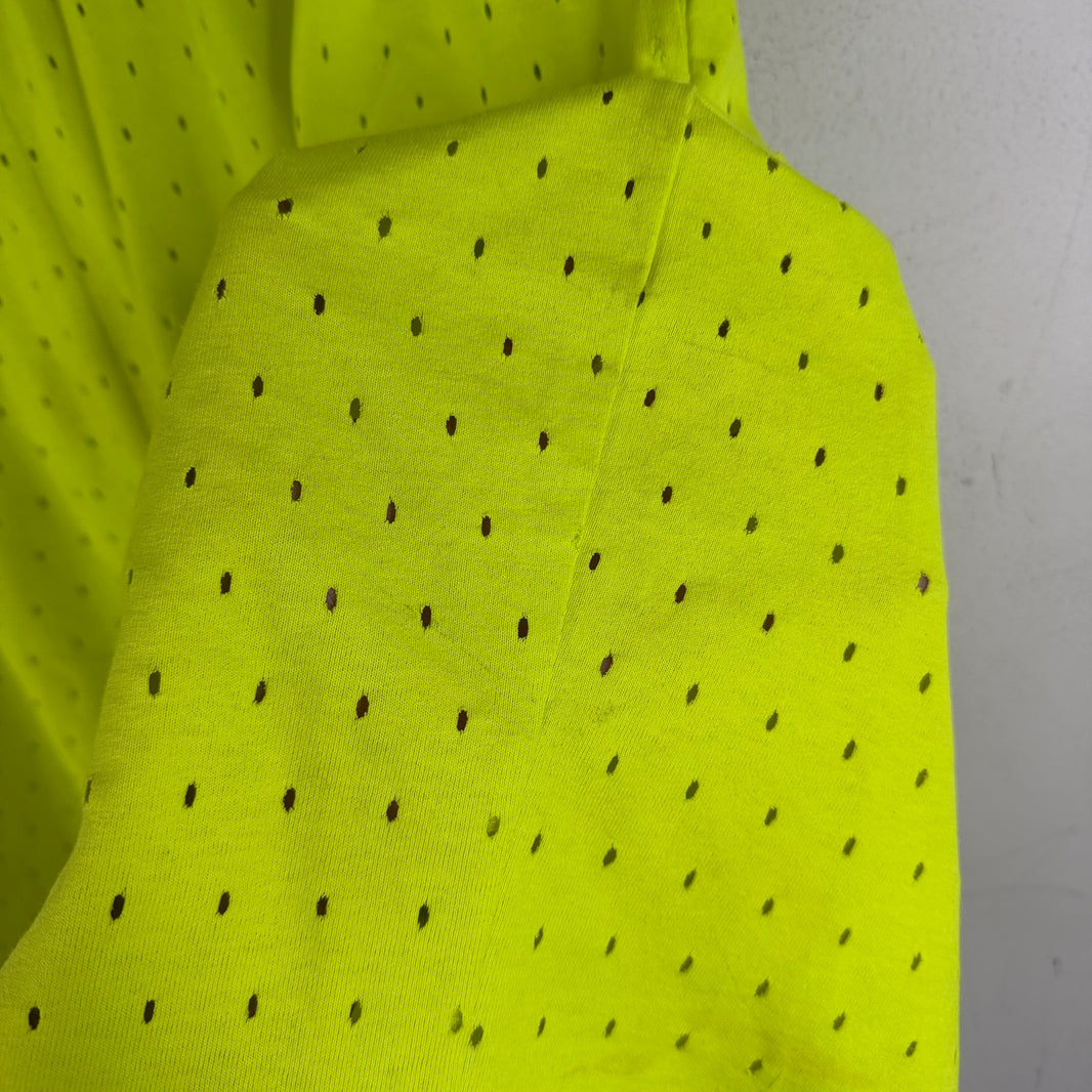 Balenciaga Neon Green Mesh Effect Shorts