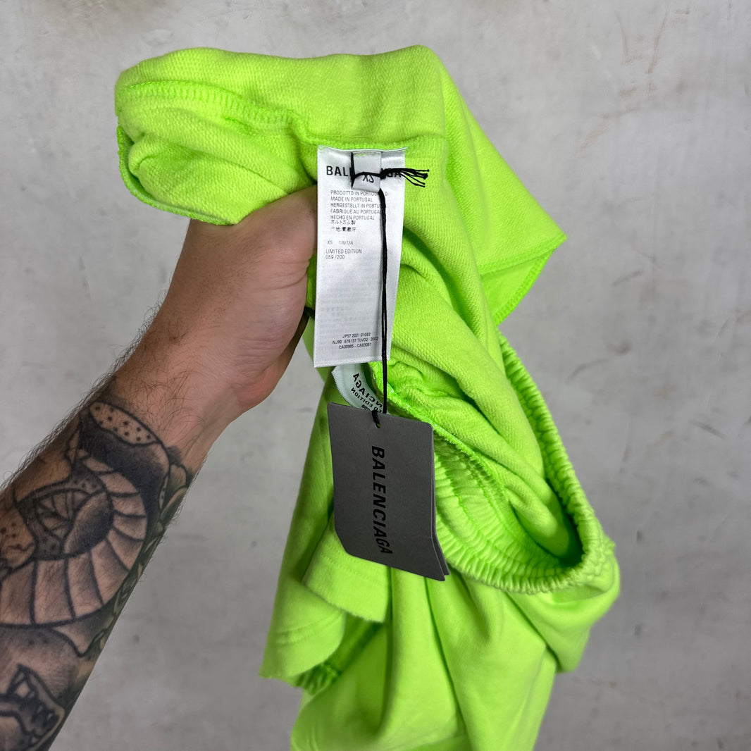 Balenciaga Neon Arabic Sweatshorts