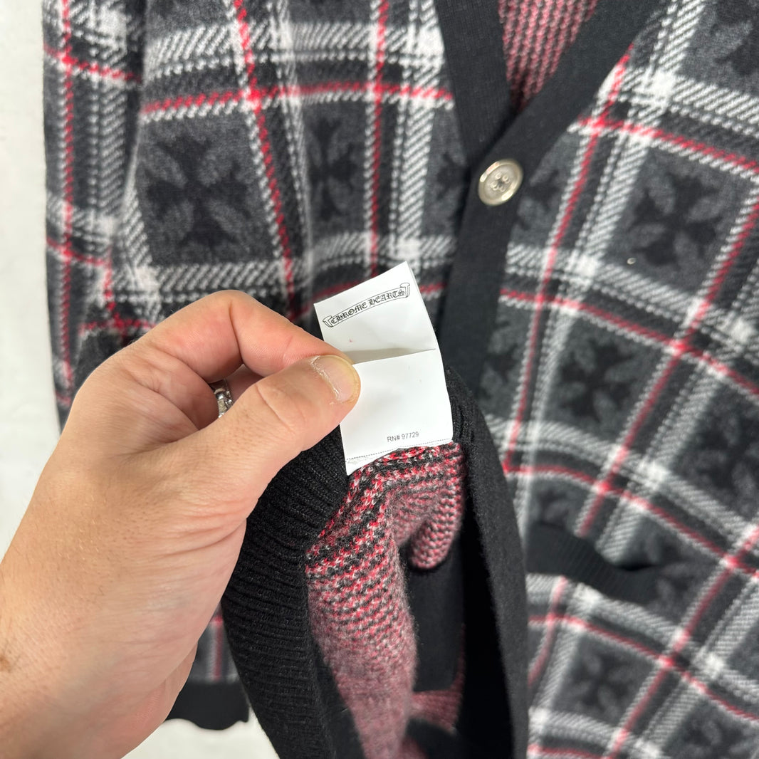 Chrome Hearts Motif Cross Wool Cardigan
