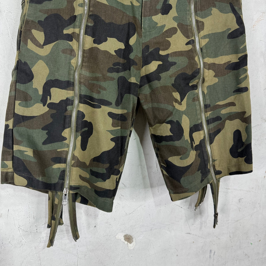 Hood By Air Layered Camo Zip Shorts