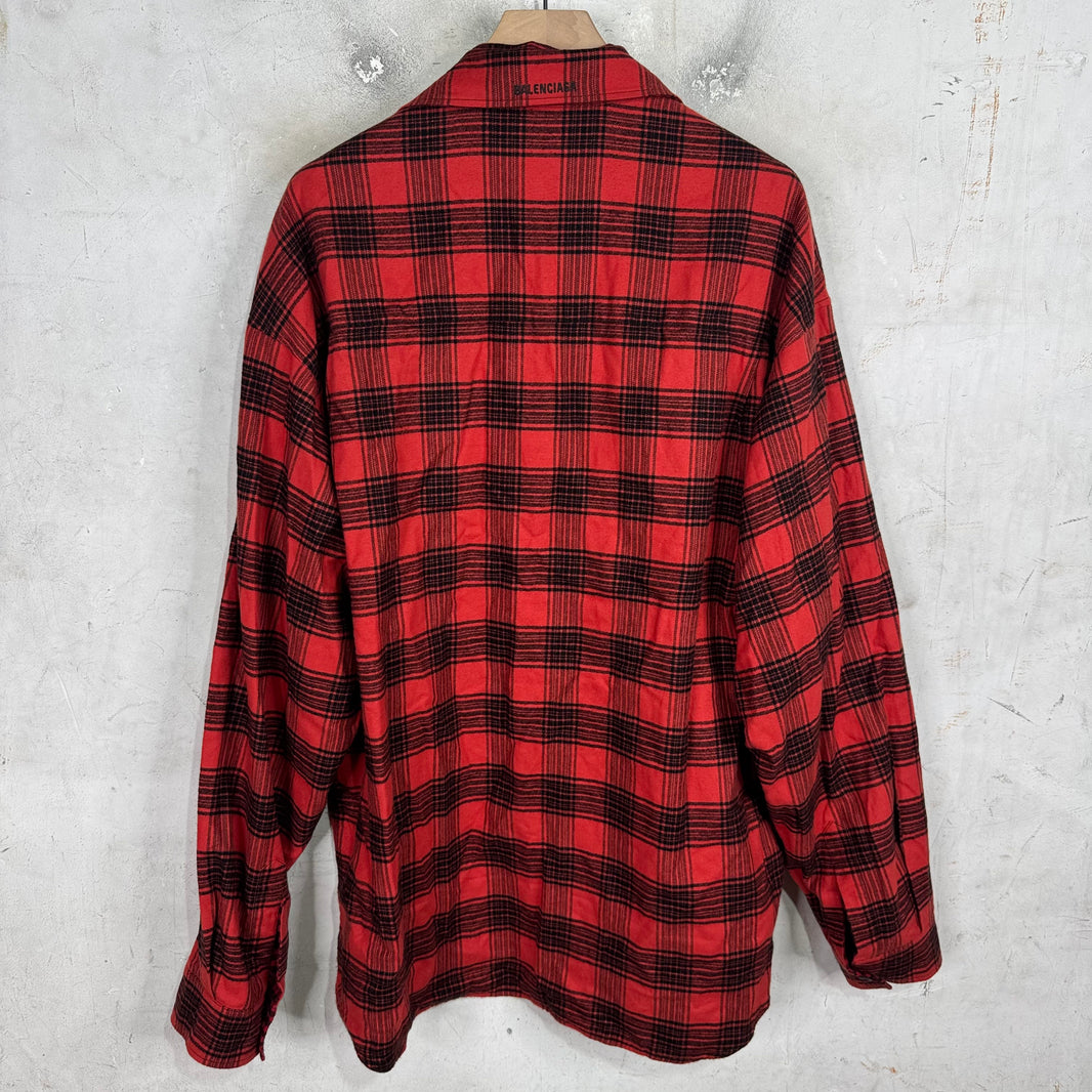 Balenciaga Multi Plaid Red Flannel