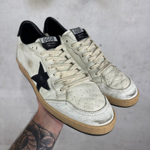 Golden Goose White/Black Ballstar Sneakers