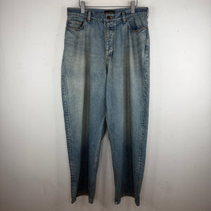 Balenciaga Baggy Distressed Blue Wash Jeans