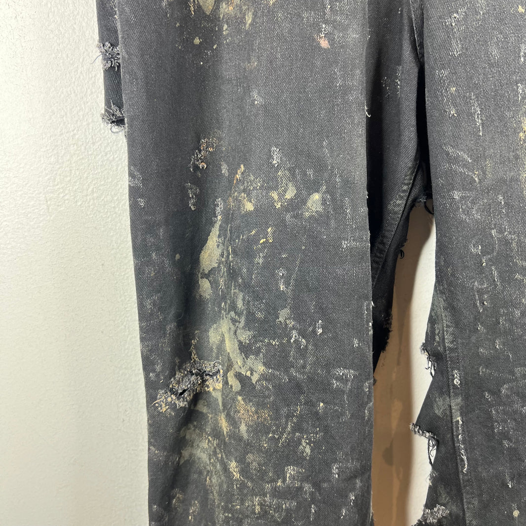 Balenciaga Mud Destroyed Black Jeans