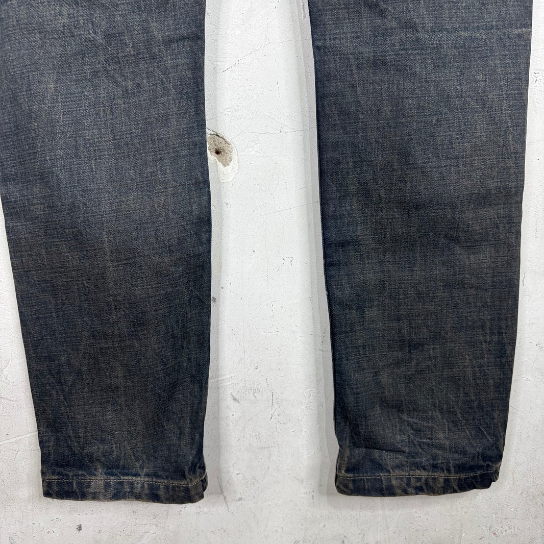 DRKSHDW Waxed Distressed Berlin Cut Jeans