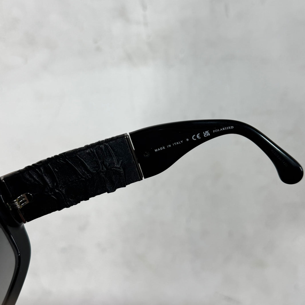 Chanel 5473-Q Scrunched Leather Sunglasses