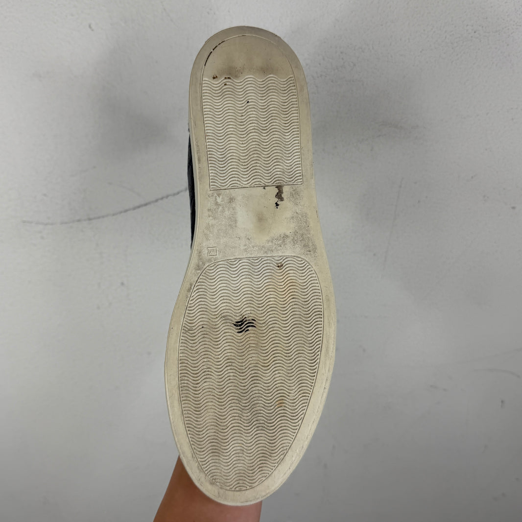 Raf Simons Navy Croc Velcro Strap Sneakers