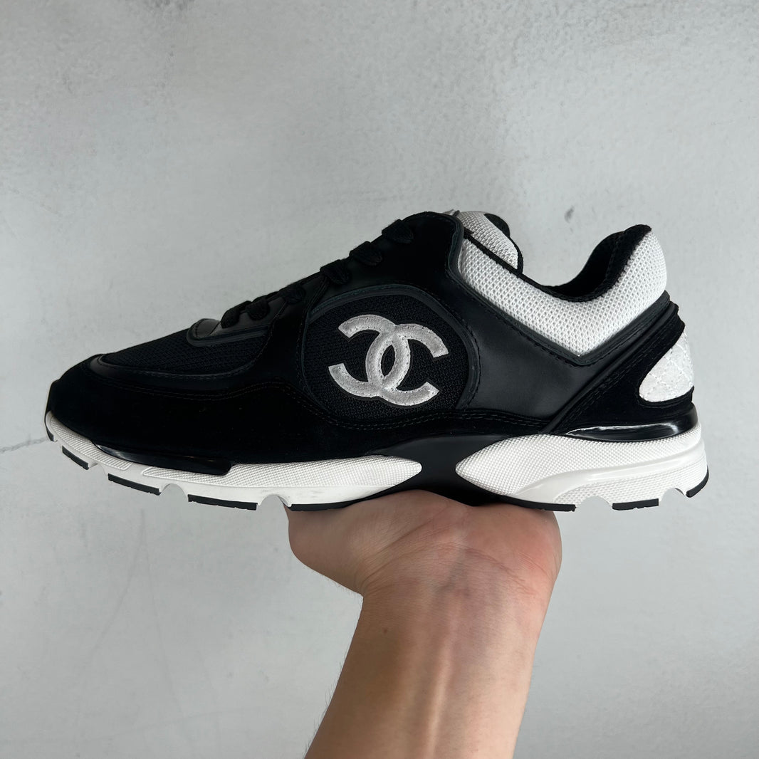 Chanel Black/White CC Runners