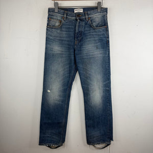 Balenciaga Straight Leg Blue Wash Jeans