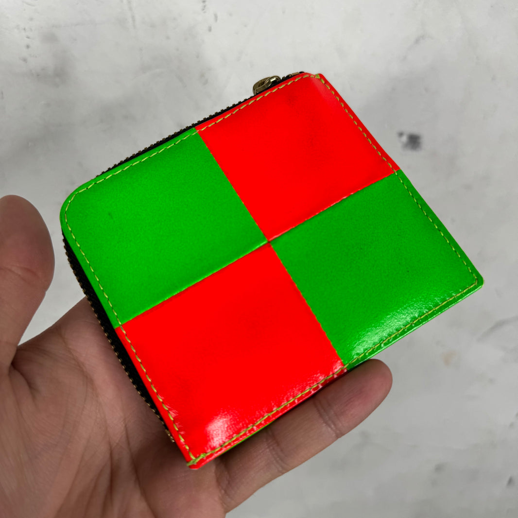 CDG Checkered Zippered Wallet Pouch