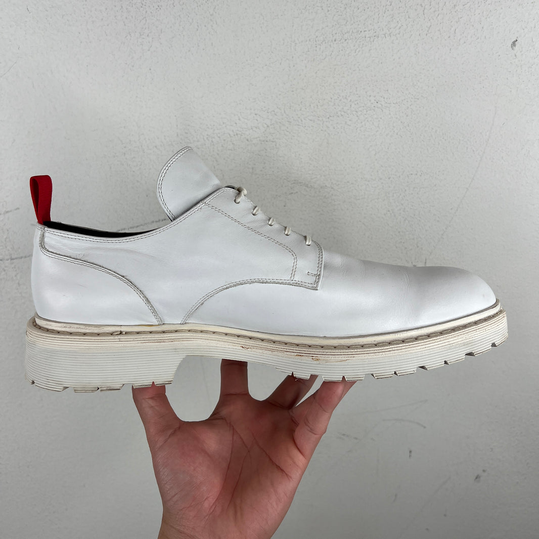 424 White Leather Derbys