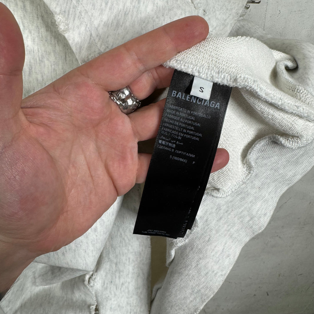 Balenciaga Grey Archive Music Zip Hoodie
