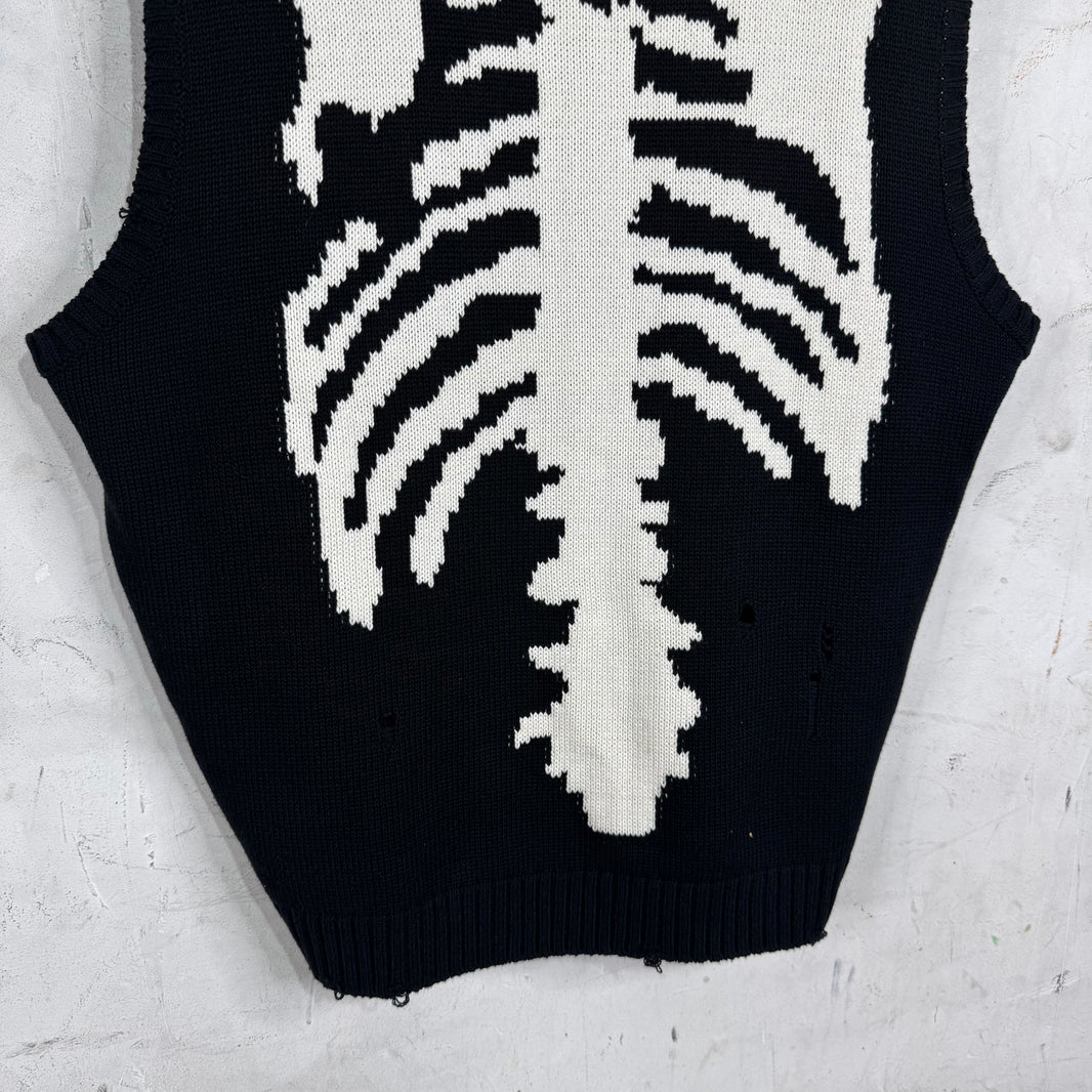 Kapital 5G Distressed Bones Sweater Vest