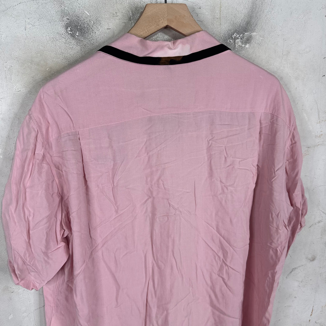 Celine Script Bowling Rayon Shirt