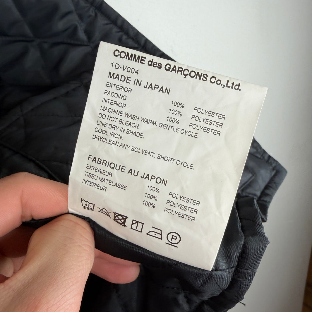 CDG Black Quilted Vest