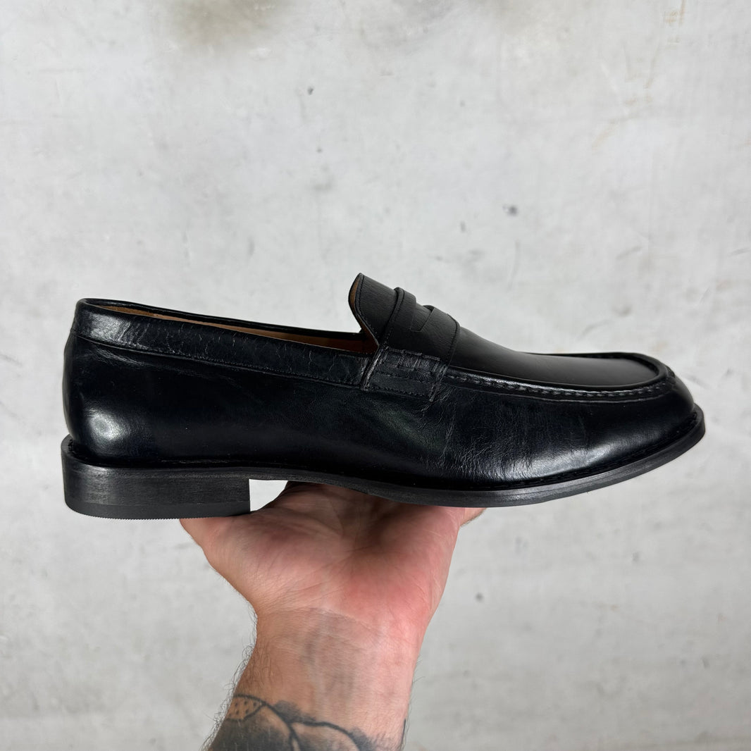 Our Legacy Black Leather Light Loafers