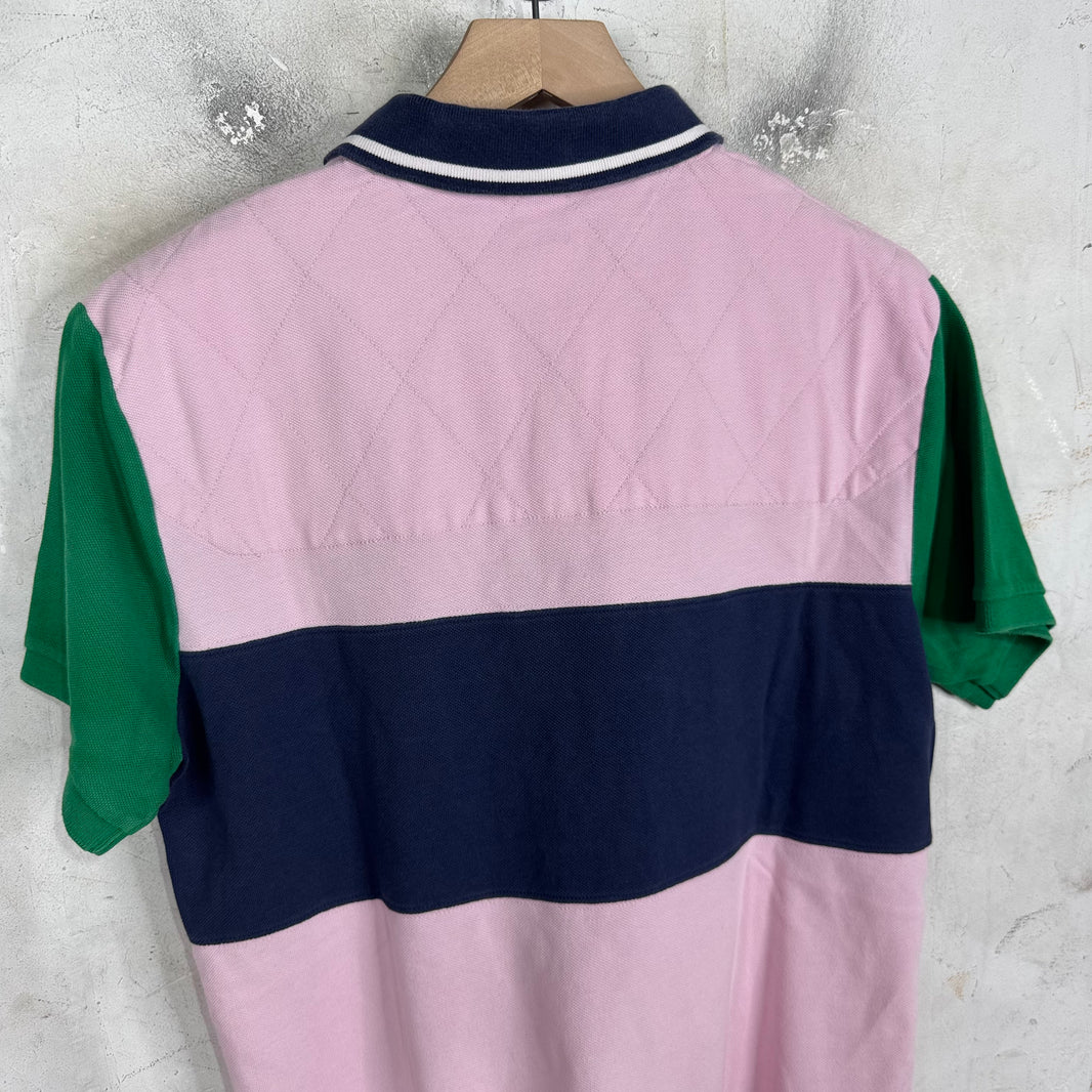 Ralph Lauren Pink Bleecker Paneled Crest Polo