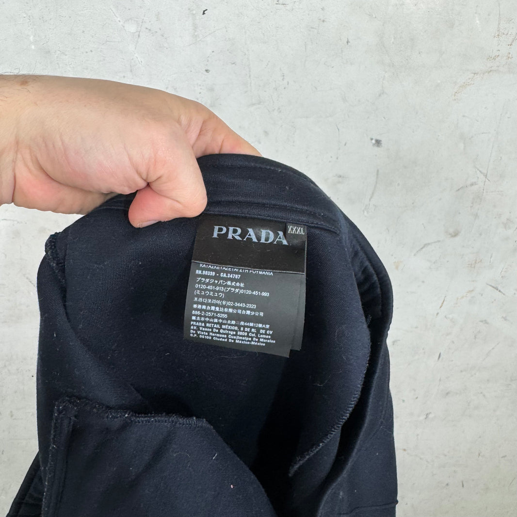 Prada Navy Pleated Sweatpants
