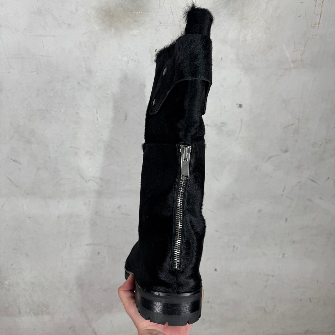 424 Black Ponyhair Dragonrider Boots