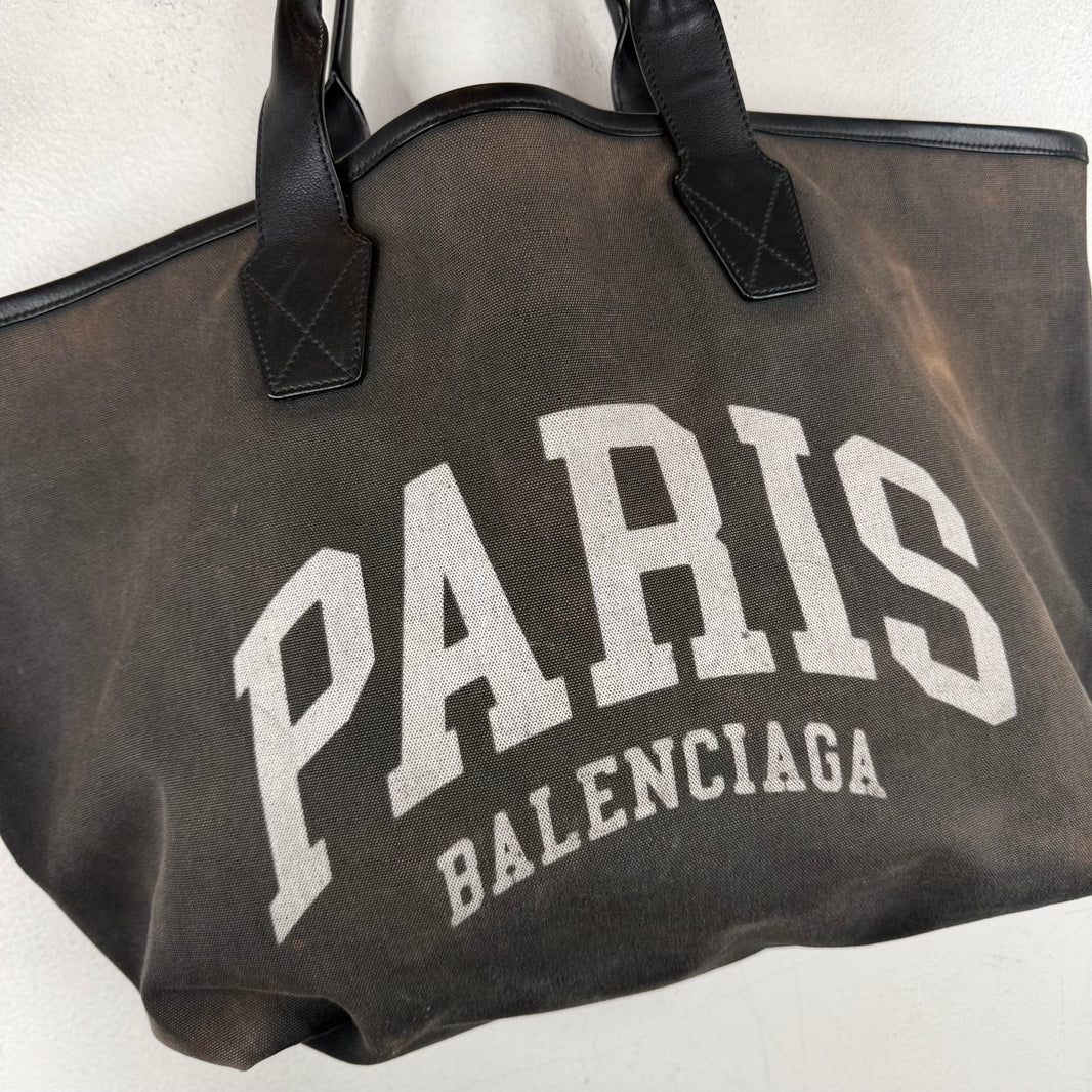 Balenciaga Canvas Cities Paris Tote Bag