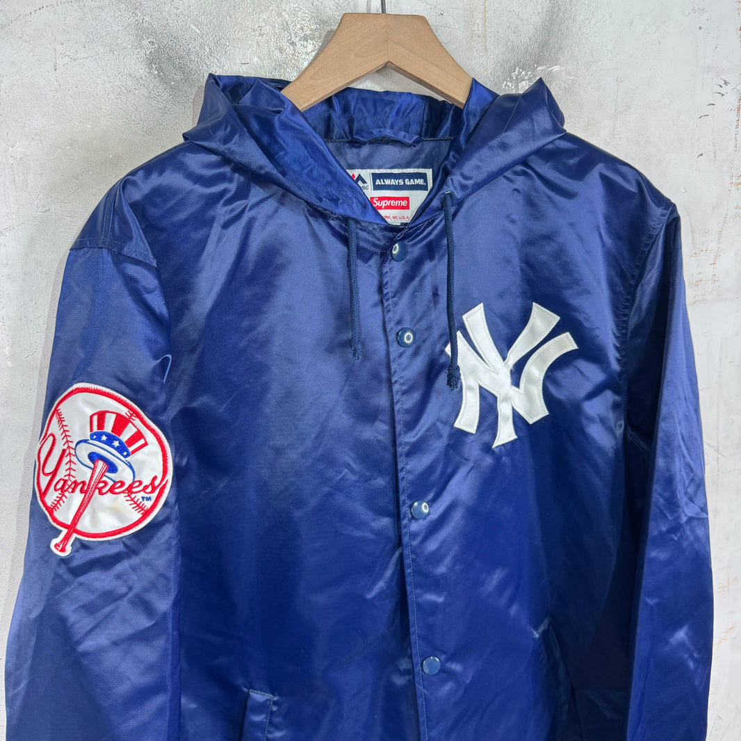 Supreme x Majestic Yankees Hooded Winbreaker