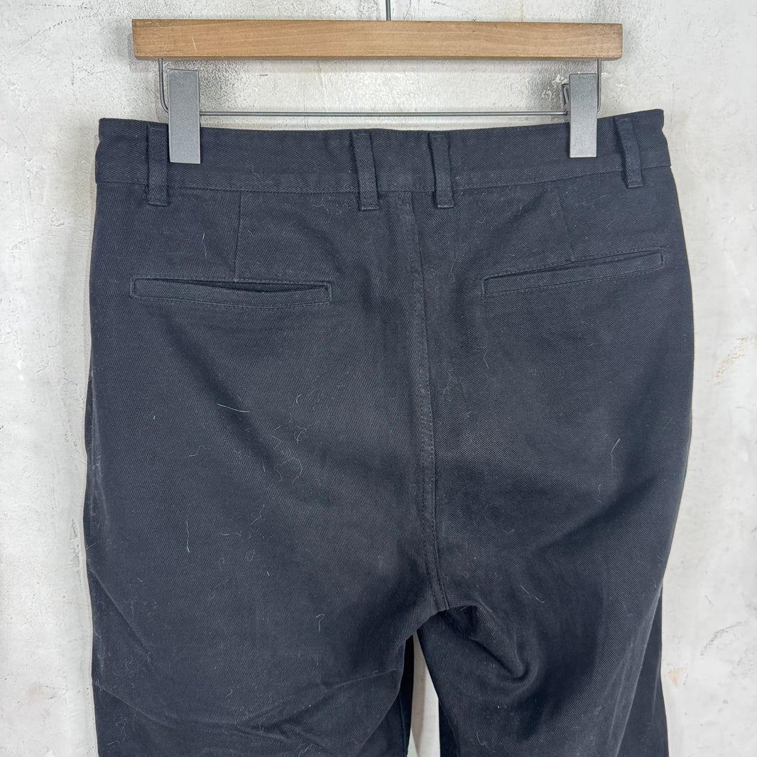 3Sixteen  Black Brushed Cotton Work Pants