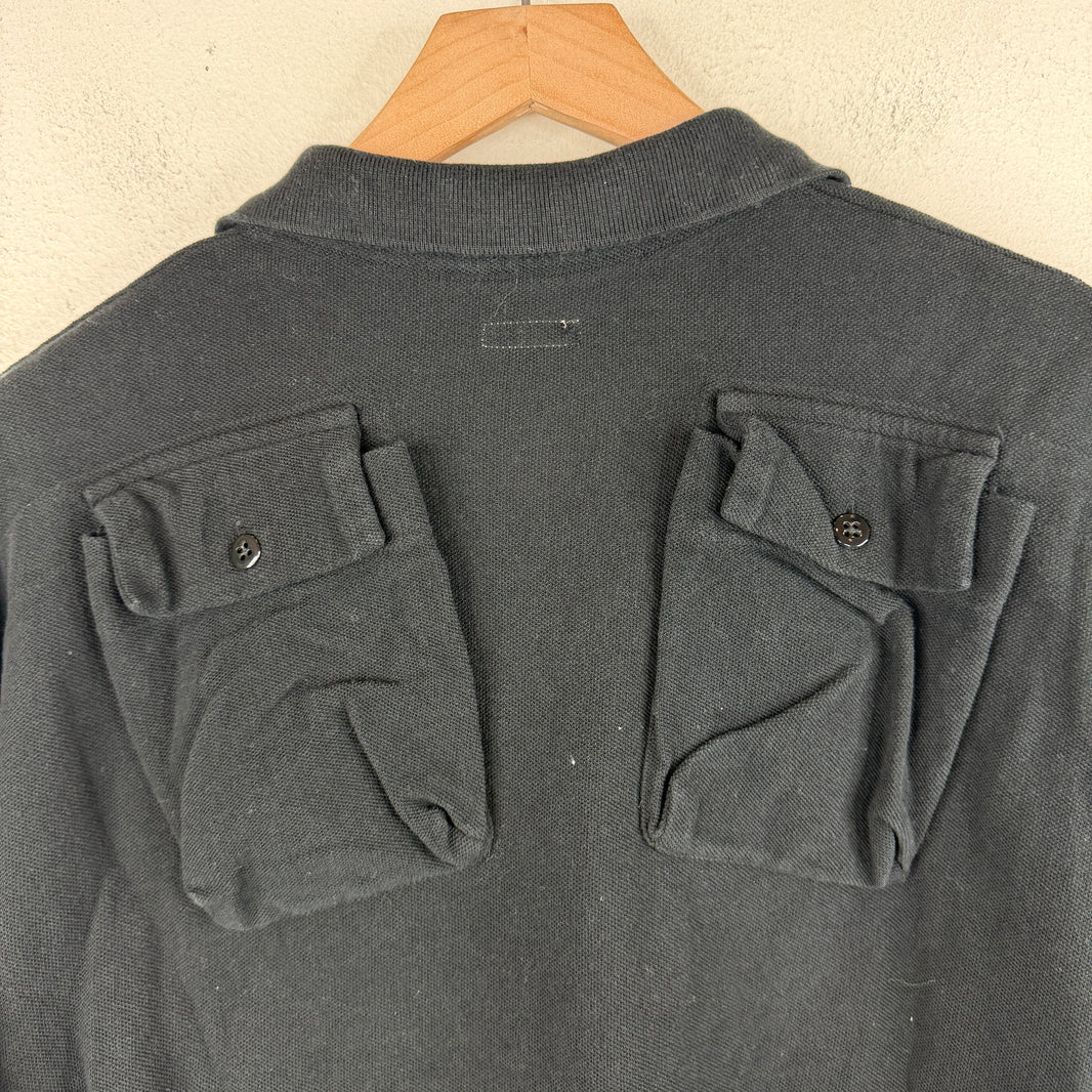 Kapital Black Cargo Pocket Polo T-Shirt