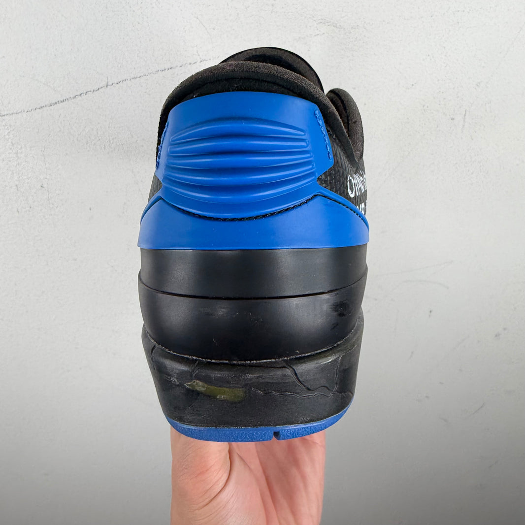 Off White Jordan 2 Black/Blue Sneakers