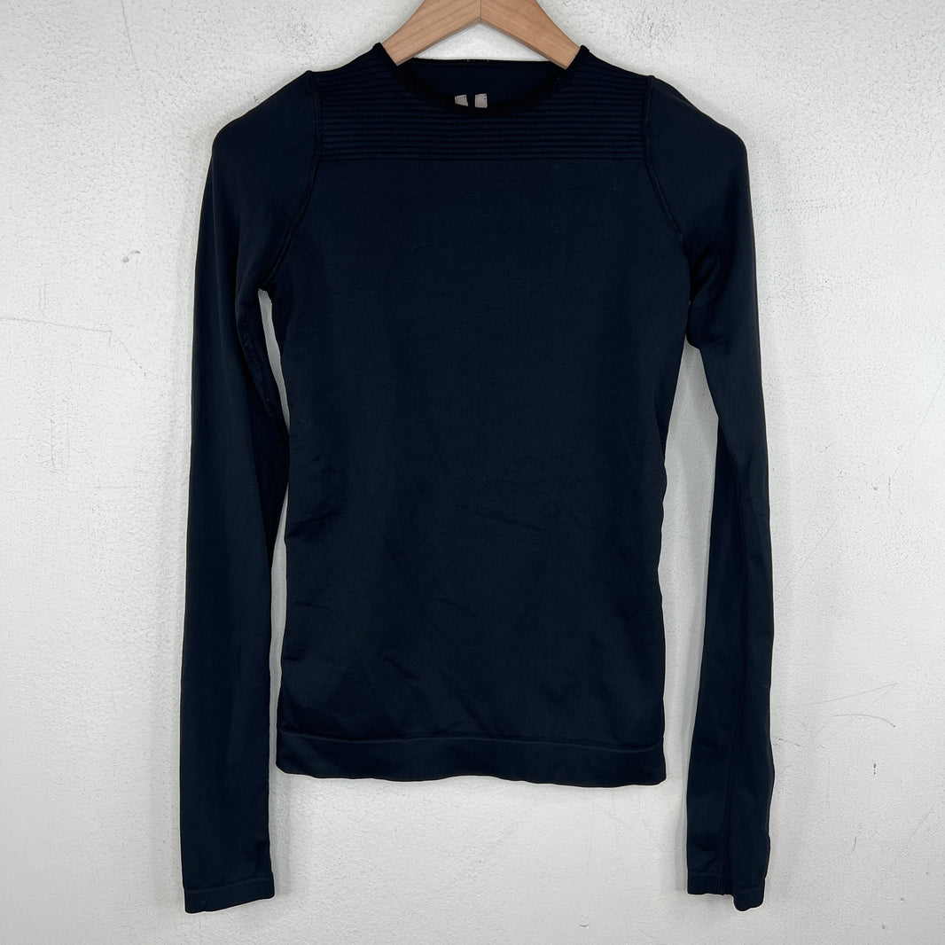 Rick Owens Phlegethon Black Ribbed Longsleeve T-Shirt