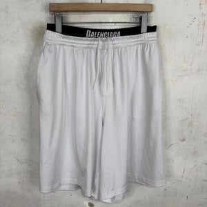 Balenciaga White Double Waist Shorts
