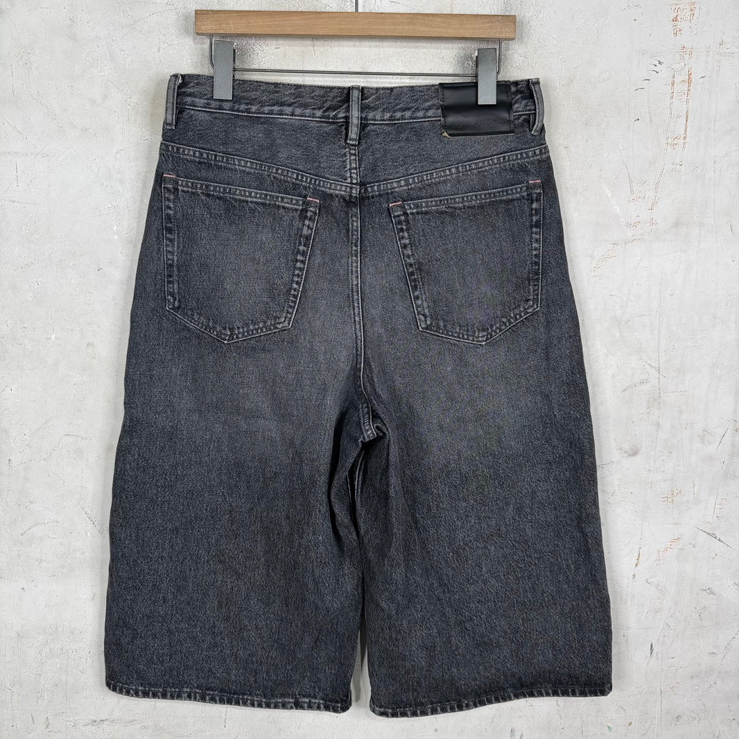 Acne Studios Charcoal Long Denim Shorts