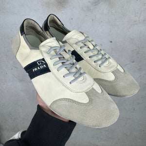 Prada Leather Low Profile Sneakers