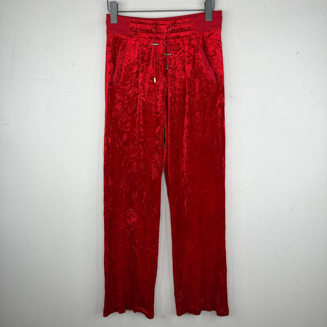 Balmain Red Velour Track Pants
