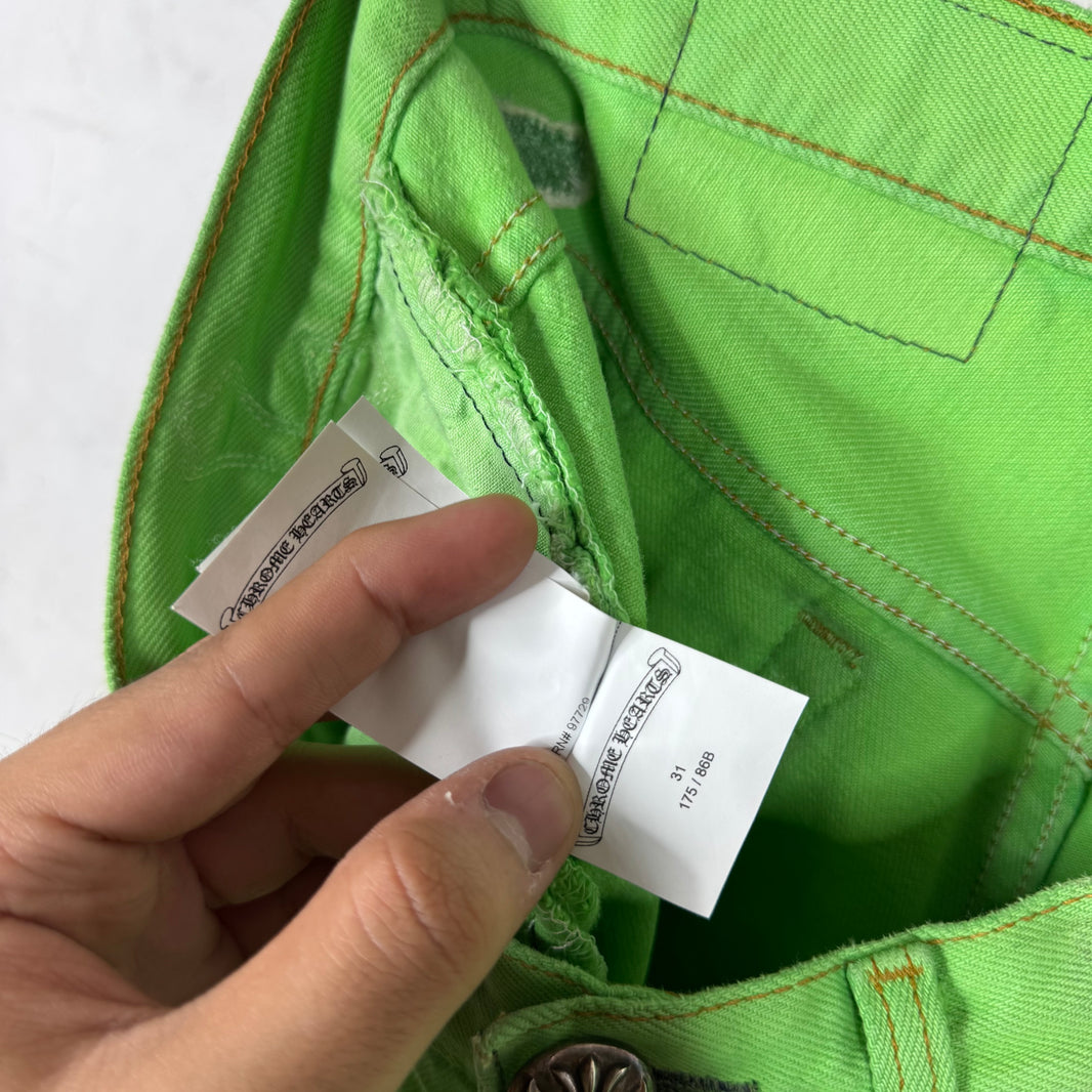 Chrome Hearts Levis Green Patch 501 Jeans