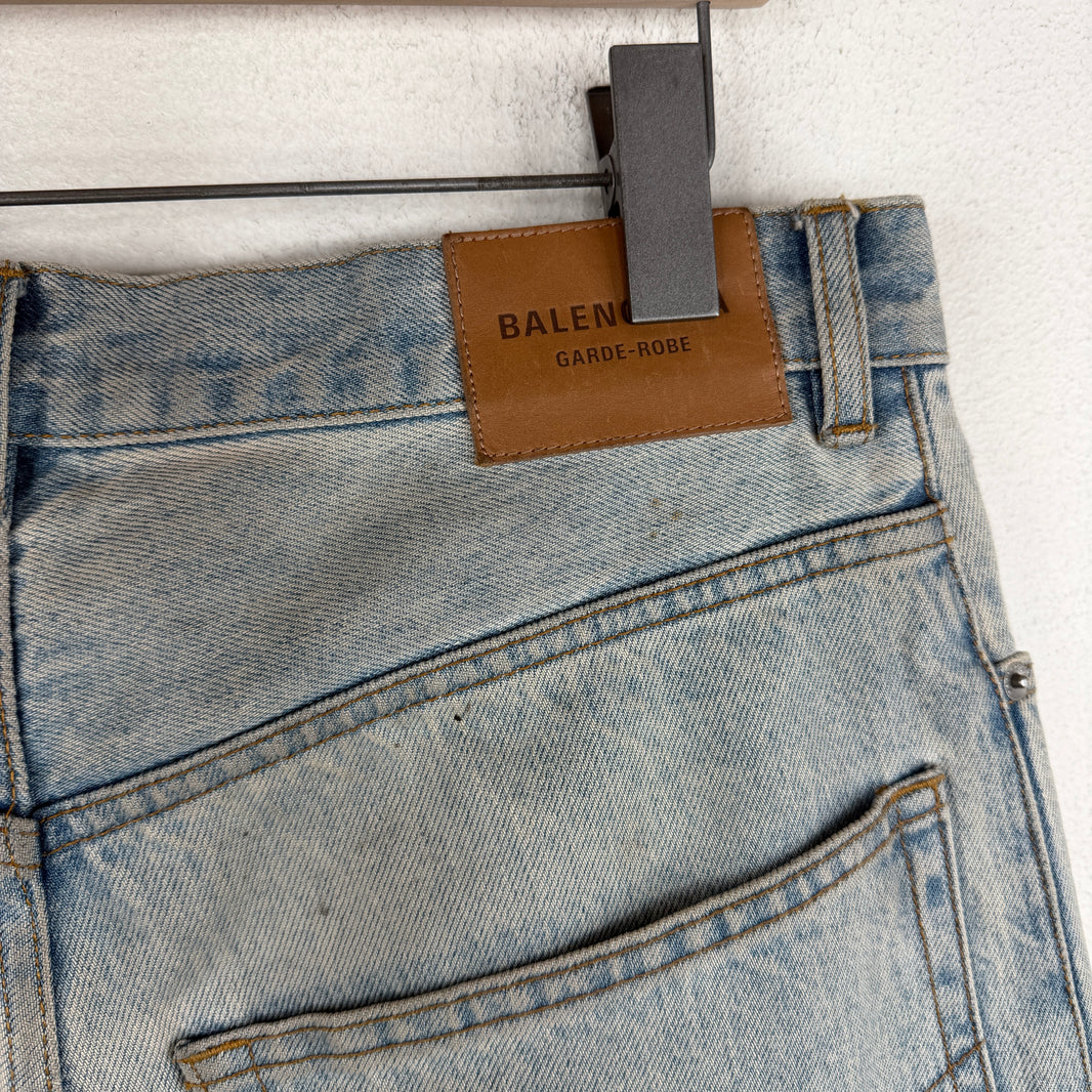 Balenciaga Garde Robe Blue Baggy Jeans