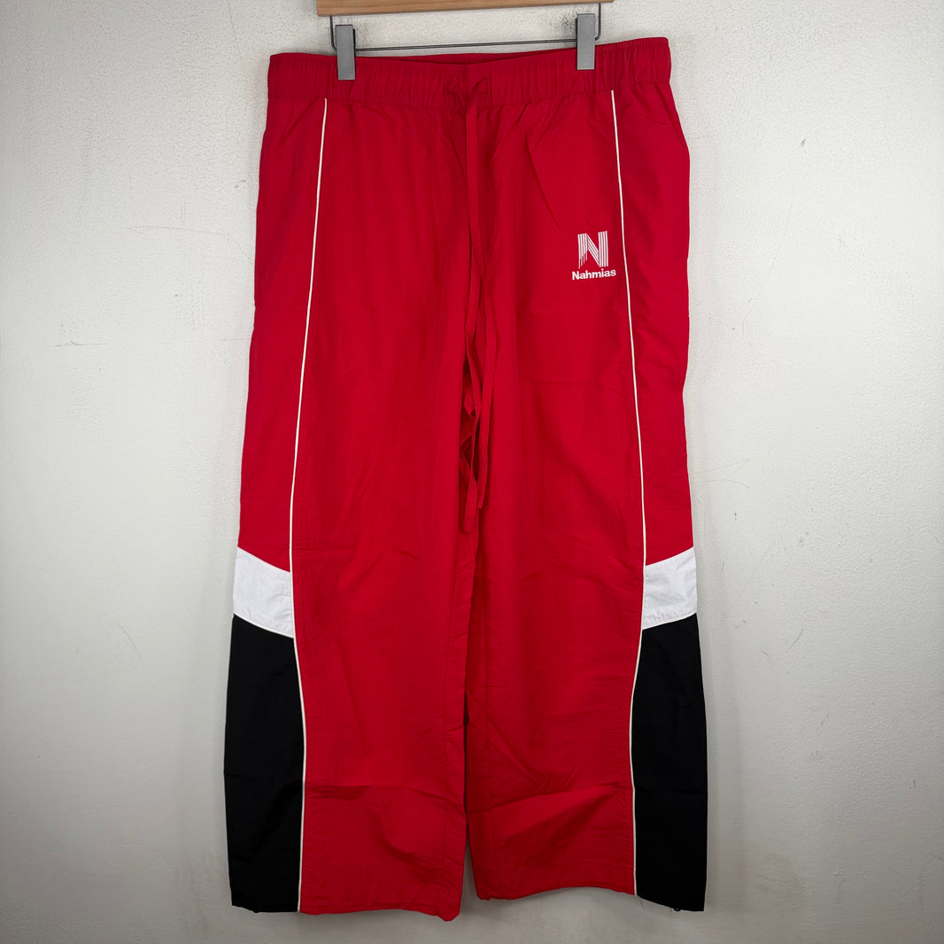 Nahmias Red Baggy Track Pants