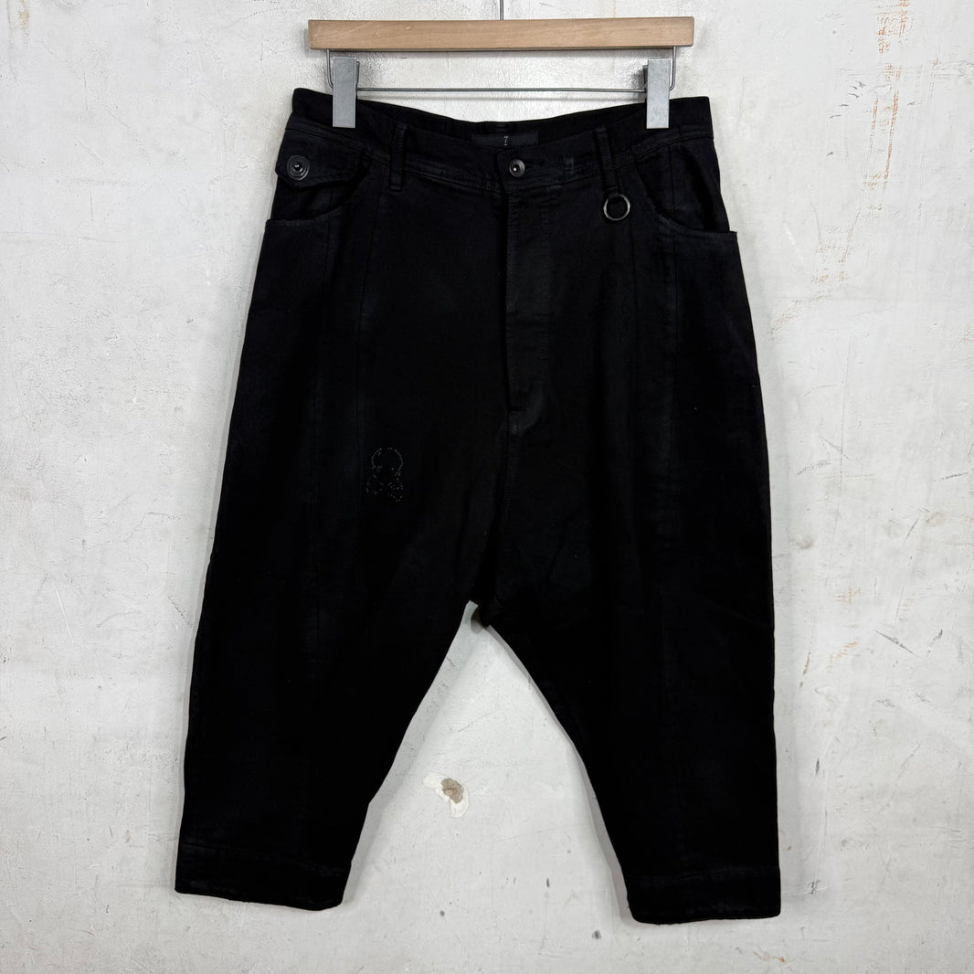 Julius SS13 Black Denim Capris