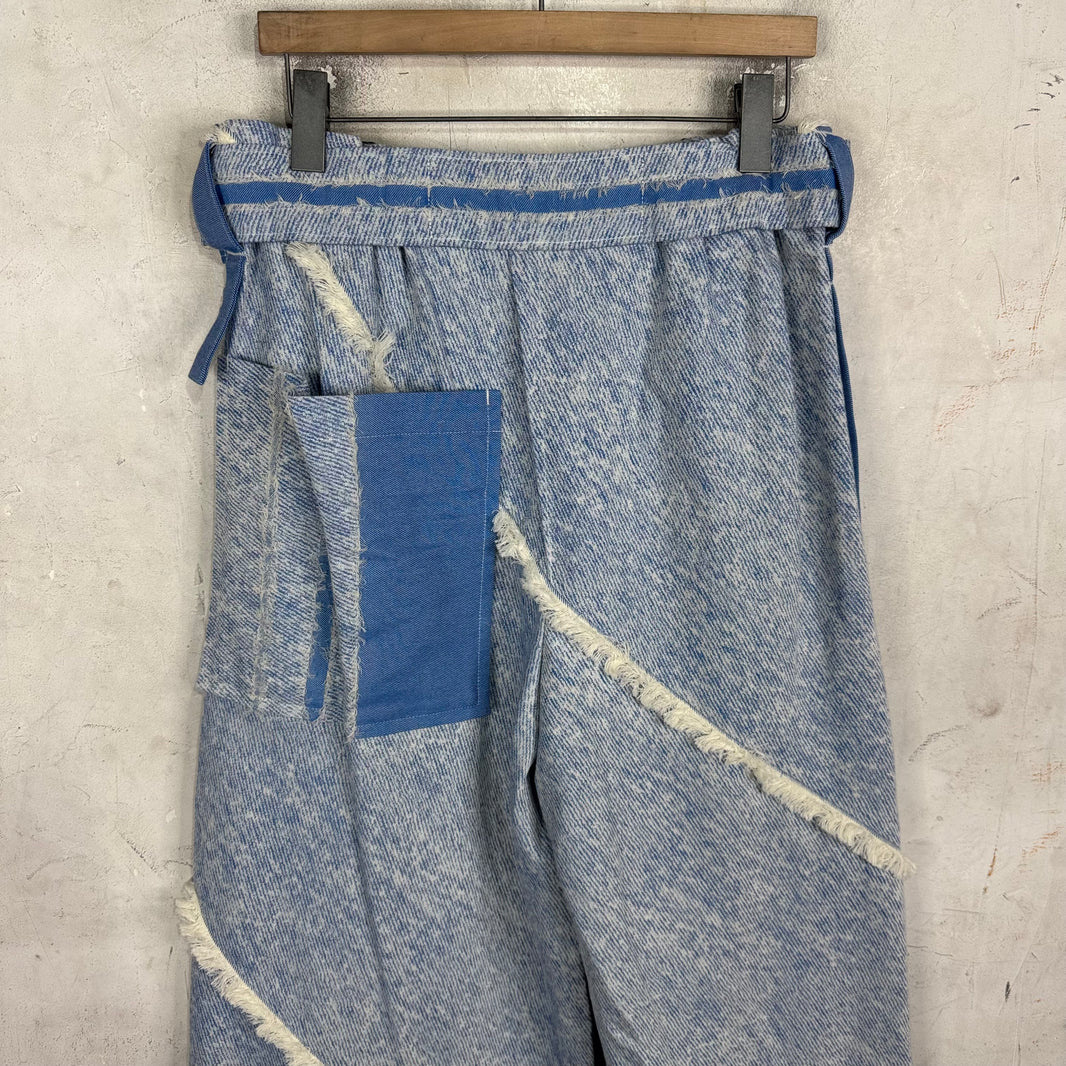 Issey Miyake Sample Frayed Seam Wide Leg Pants
