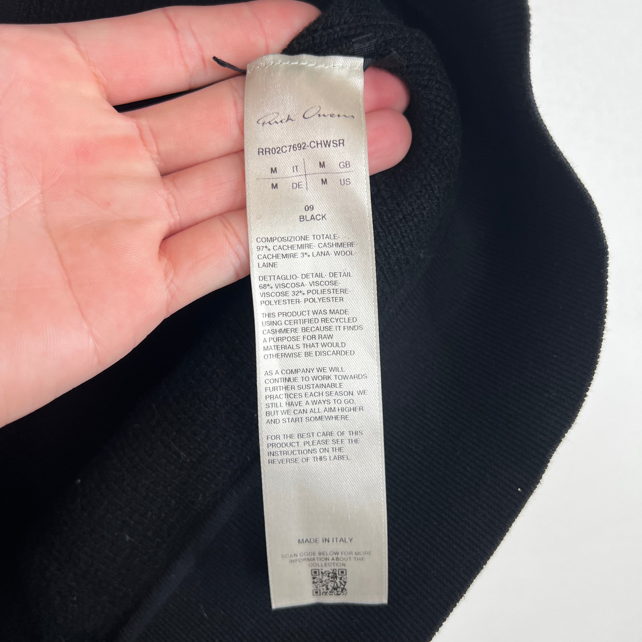 Rick Owens Luxor Cropped Cashmere Sweater