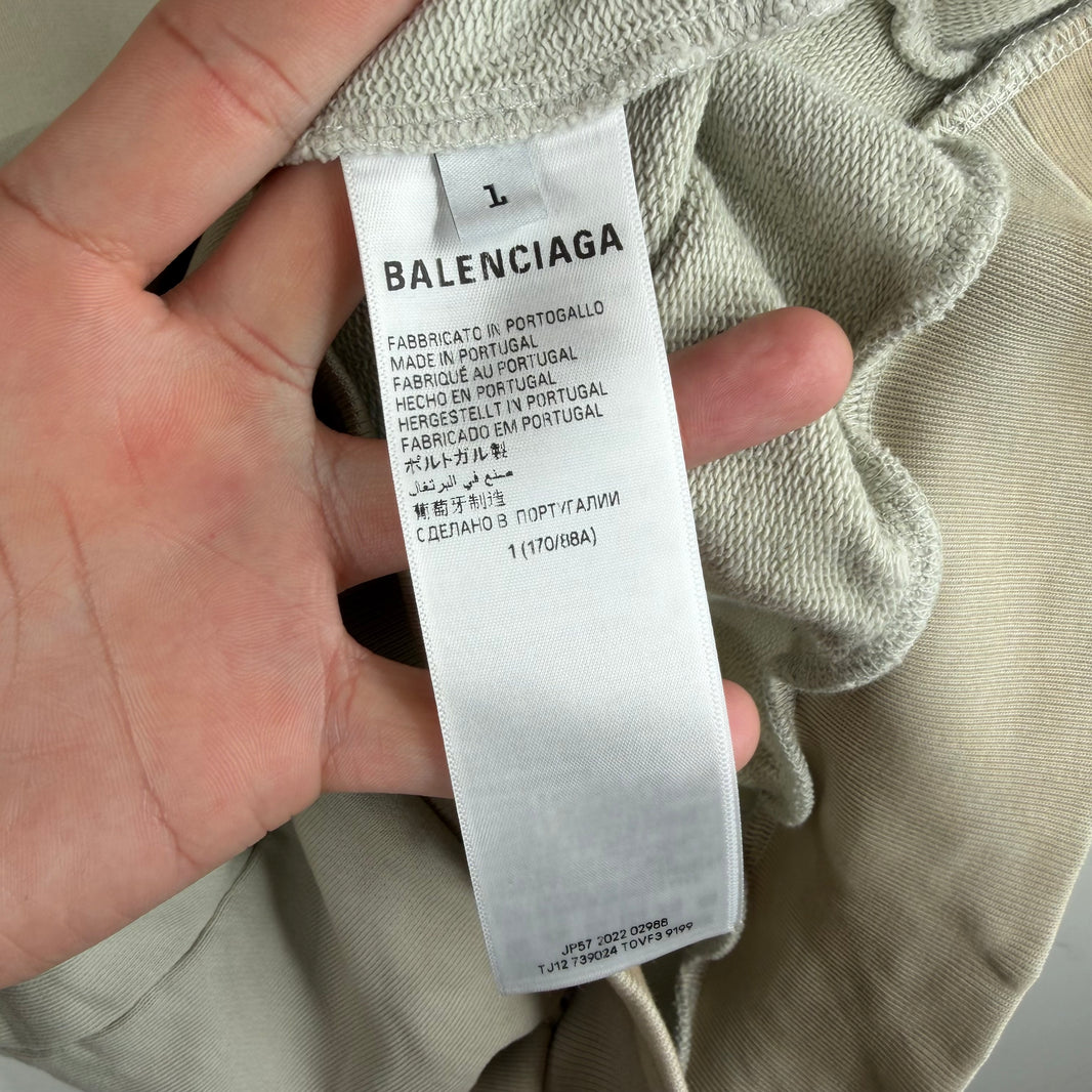 Balenciaga Beige Back Logo Hoodie